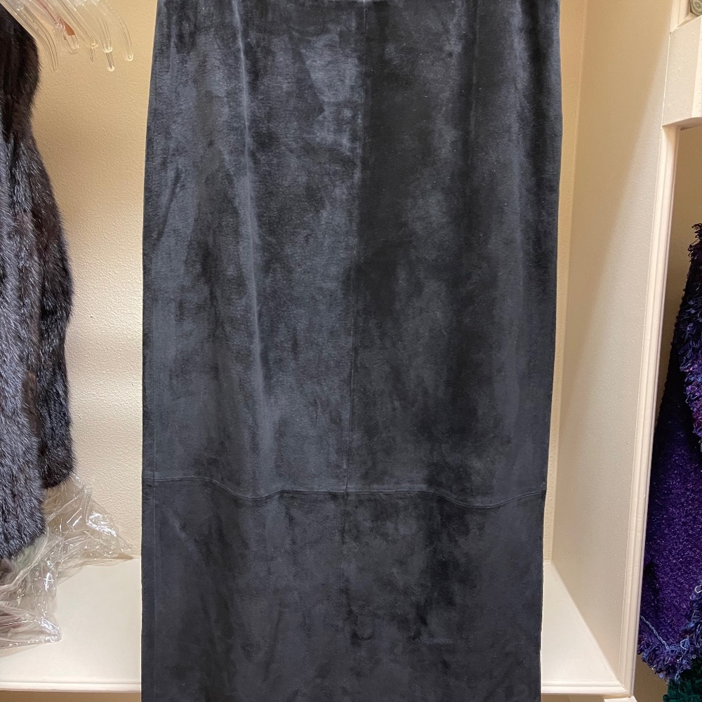 Kate Hill black suede skirt